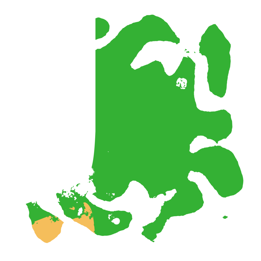 Biome Rust Map: Barren, Size: 3500, Seed: 12345564