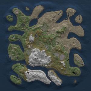 Thumbnail Rust Map: Procedural Map, Size: 4000, Seed: 1321095758, 17 Monuments