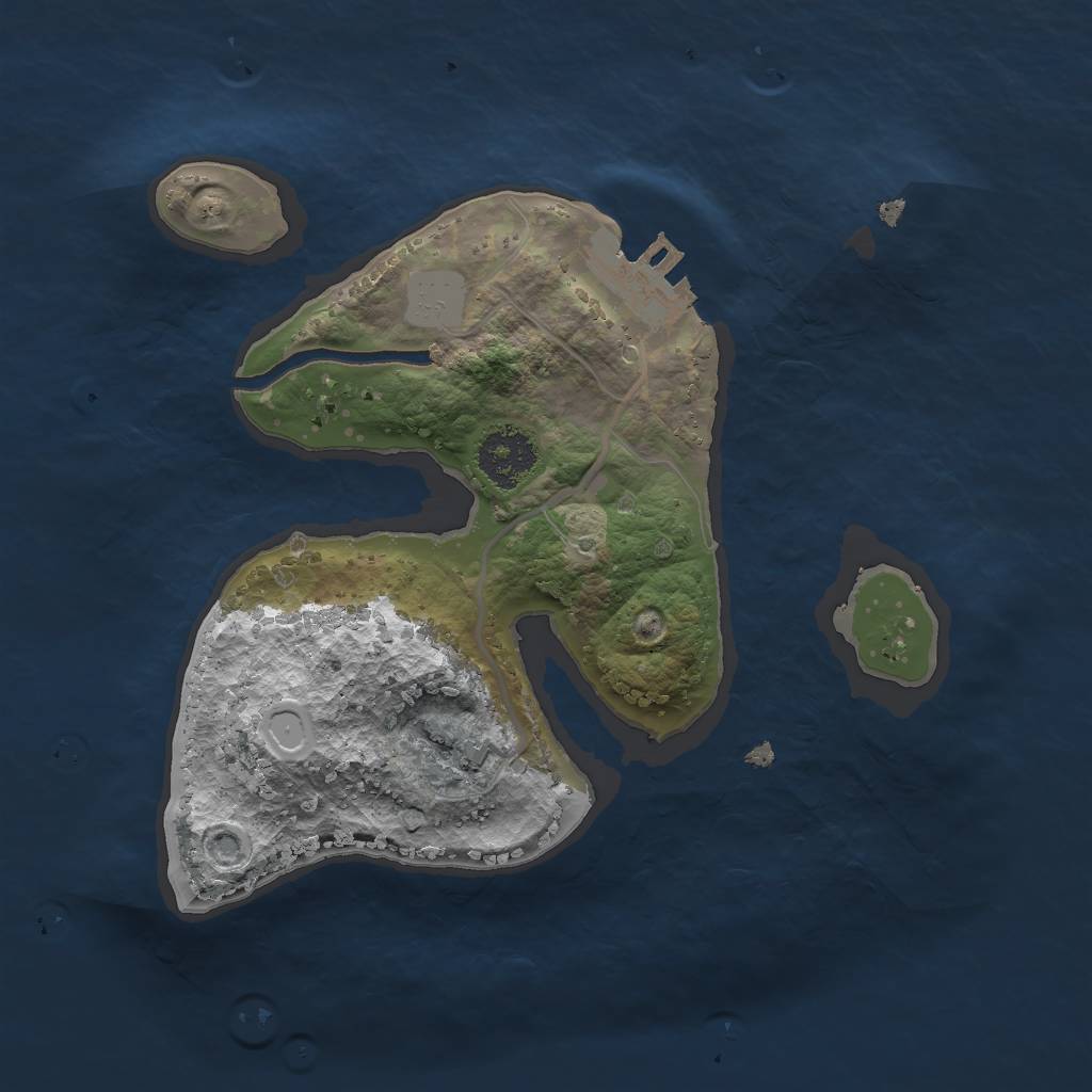 Rust Map: Procedural Map, Size: 2000, Seed: 512531582, 6 Monuments