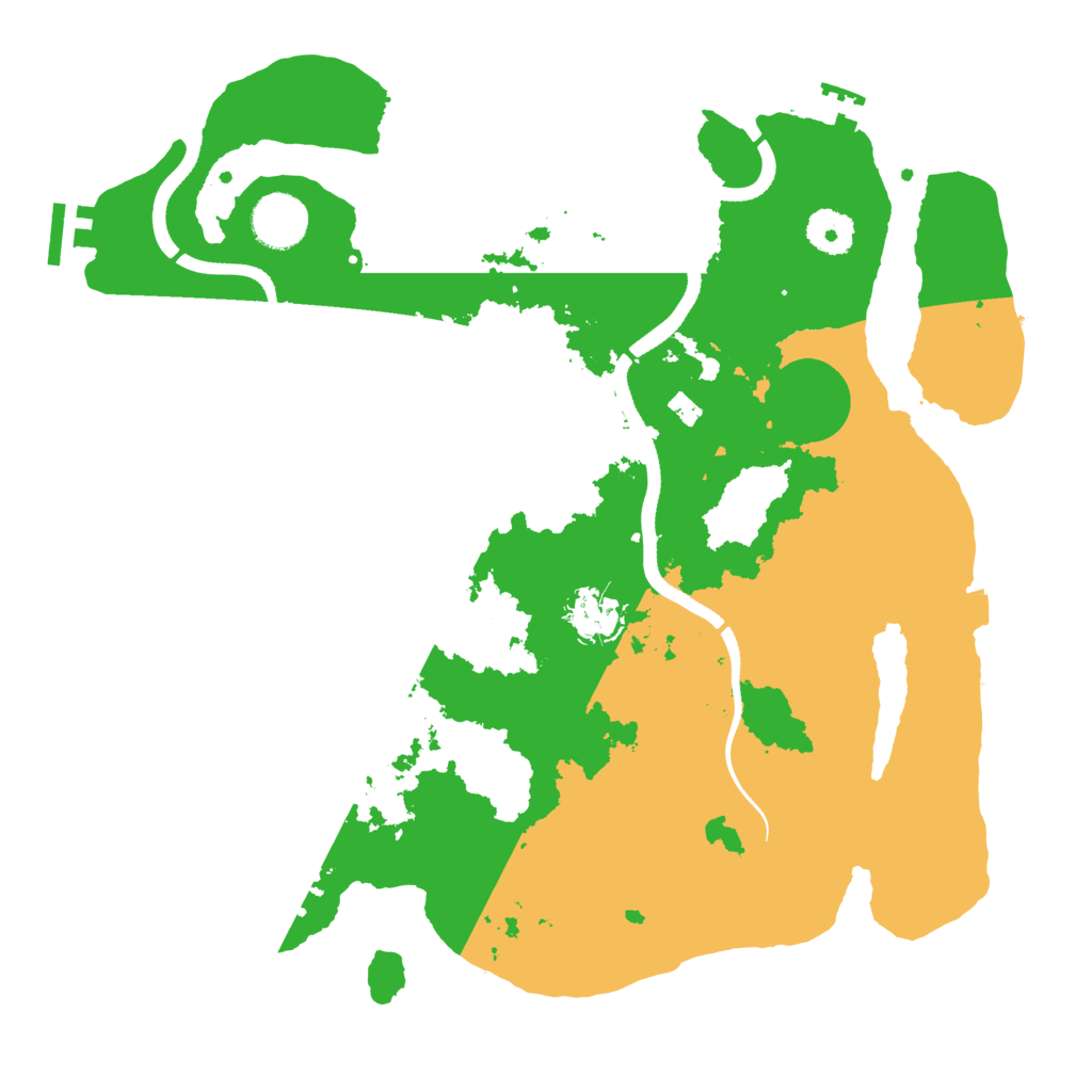 Biome Rust Map: Procedural Map, Size: 3550, Seed: 916667