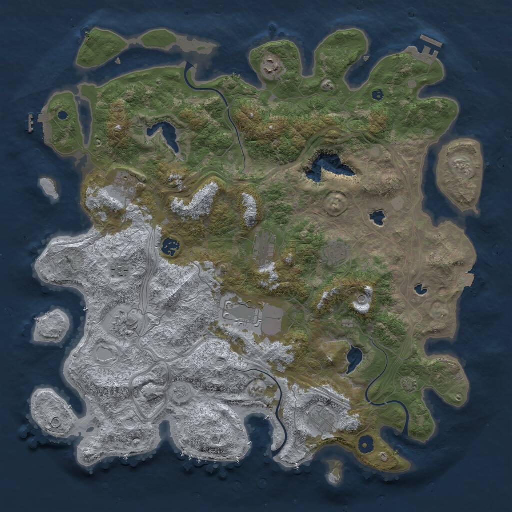 Rust Map: Procedural Map, Size: 4500, Seed: 1902903, 15 Monuments
