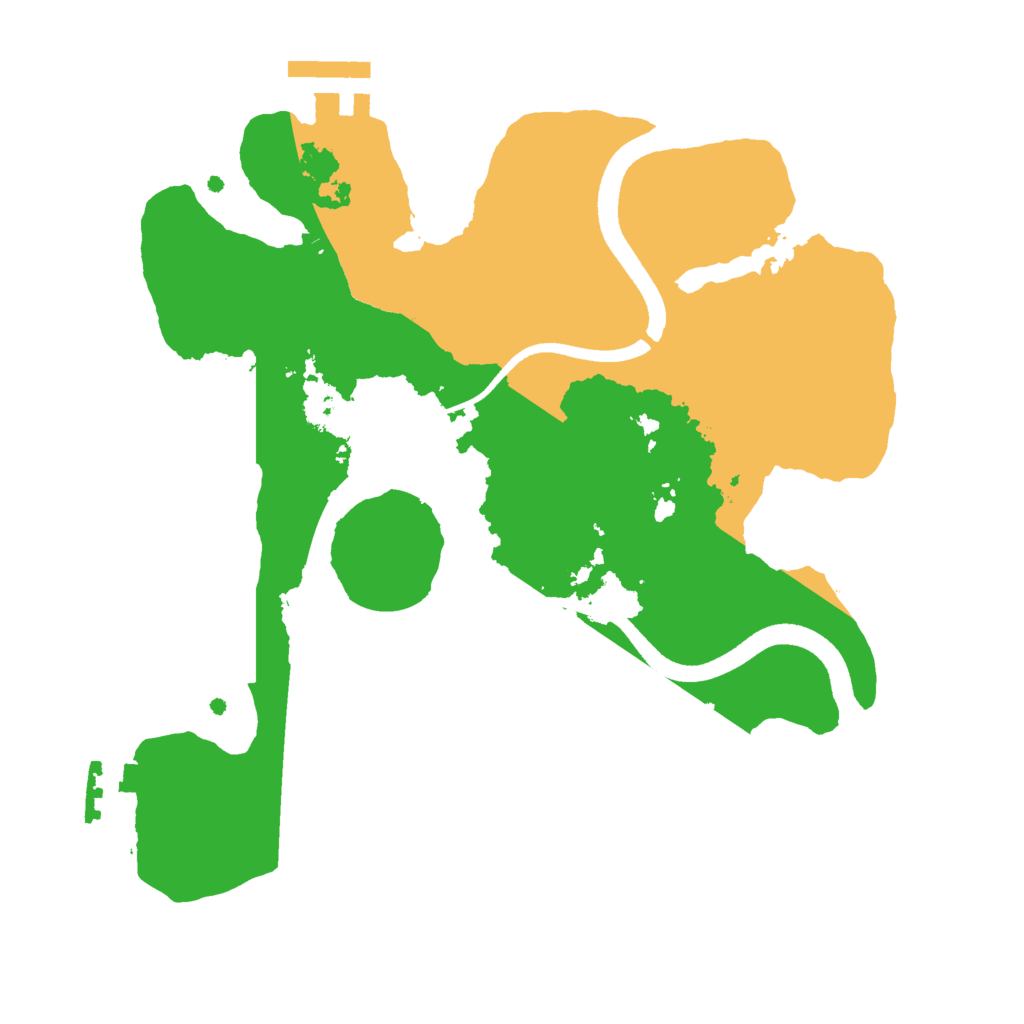 Biome Rust Map: Procedural Map, Size: 2500, Seed: 1581076483