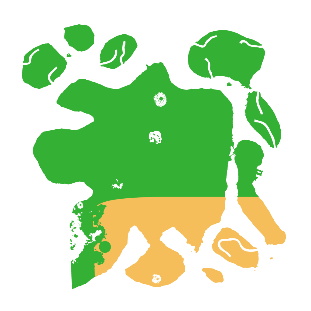 Biome Rust Map: Procedural Map, Size: 3500, Seed: 48433