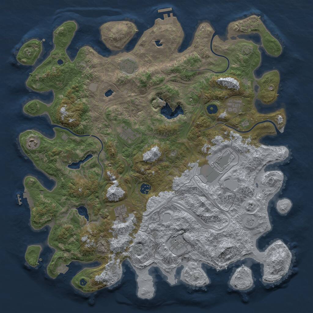 Rust Map: Procedural Map, Size: 4500, Seed: 859019, 15 Monuments