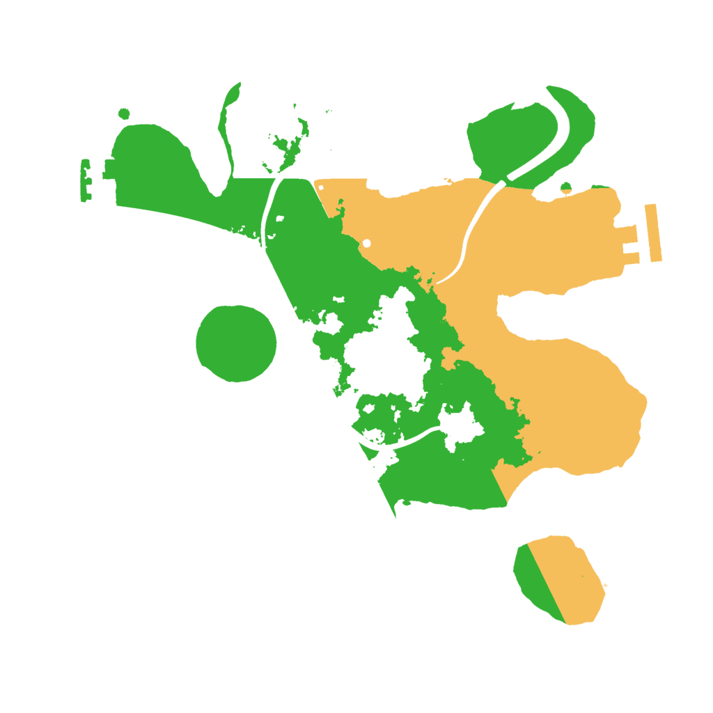 Biome Rust Map: Procedural Map, Size: 2500, Seed: 33677954