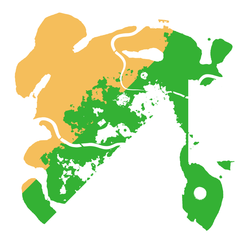 Biome Rust Map: Procedural Map, Size: 3550, Seed: 933550