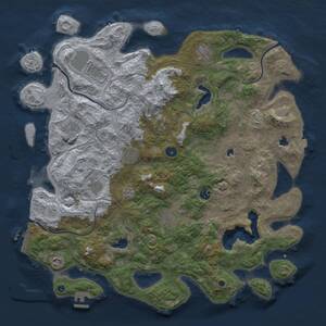 Thumbnail Rust Map: Procedural Map, Size: 4500, Seed: 42, 16 Monuments
