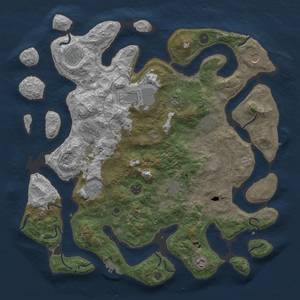 Thumbnail Rust Map: Procedural Map, Size: 4500, Seed: 42, 19 Monuments