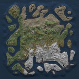 Thumbnail Rust Map: Procedural Map, Size: 4500, Seed: 201, 17 Monuments