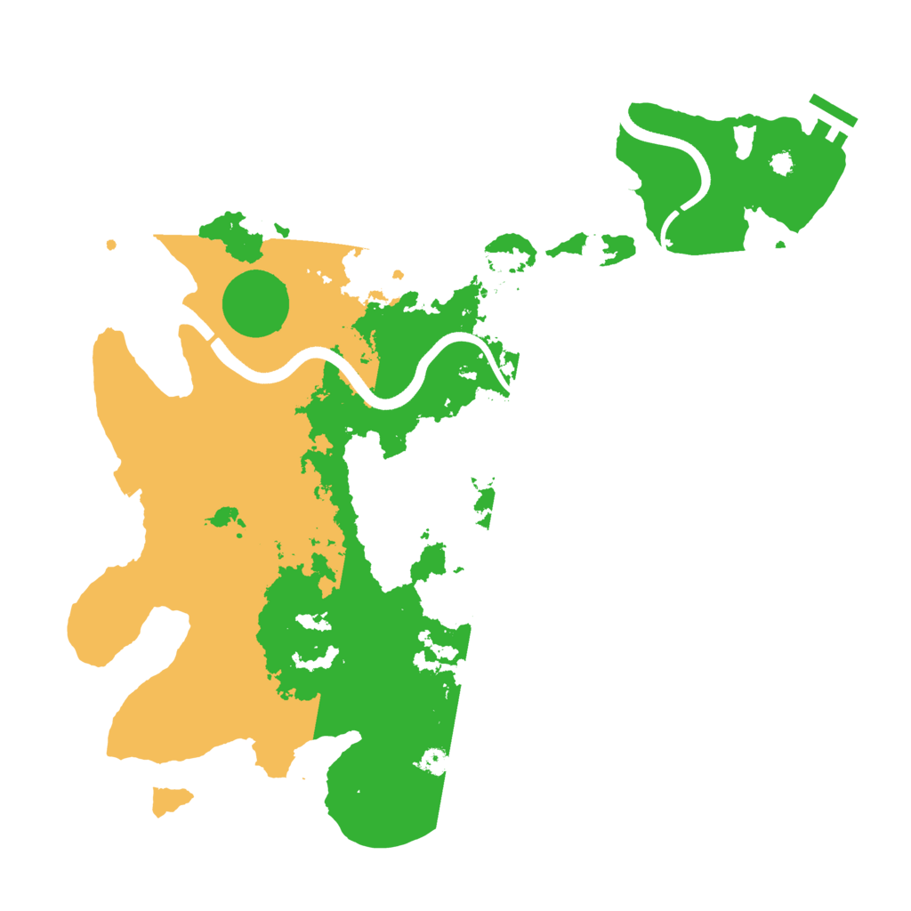 Biome Rust Map: Procedural Map, Size: 3600, Seed: 1994818411