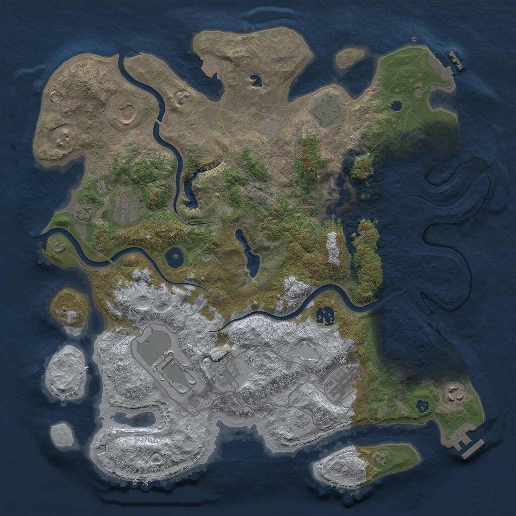 Rust Map: Procedural Map, Size: 4000, Seed: 1718318248, 16 Monuments