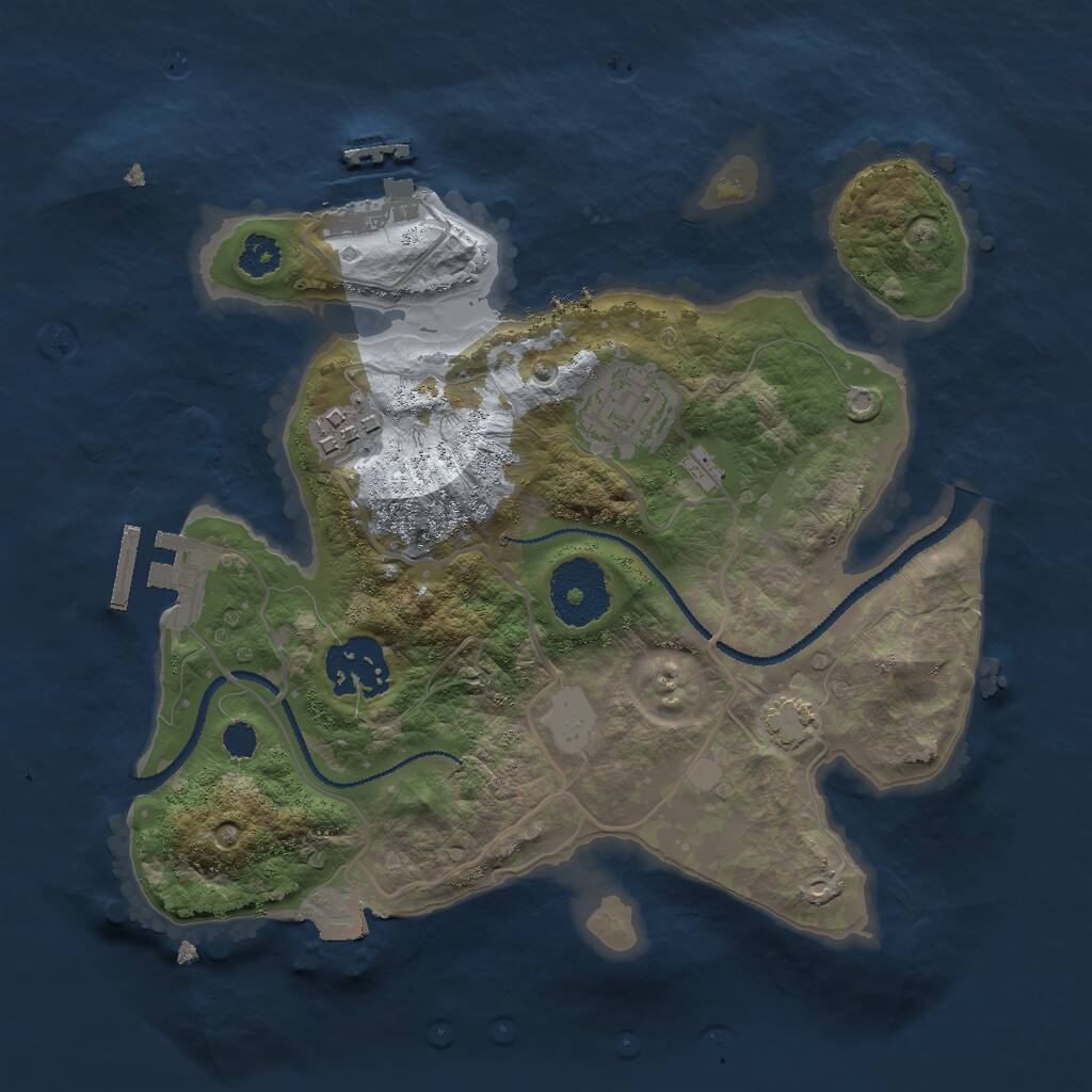 Rust Map: Procedural Map, Size: 2600, Seed: 4235642, 7 Monuments