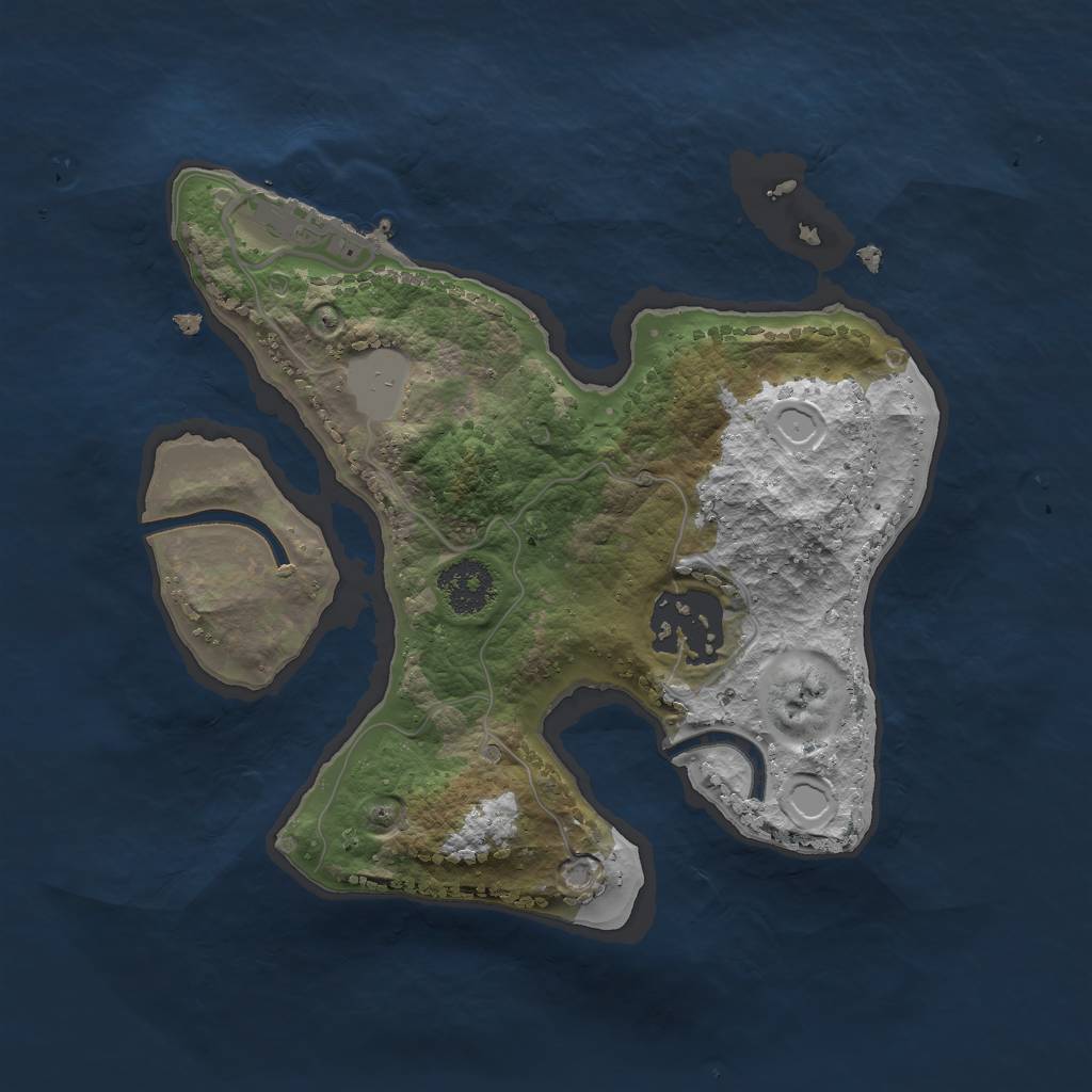 Rust Map: Procedural Map, Size: 2100, Seed: 712372, 7 Monuments