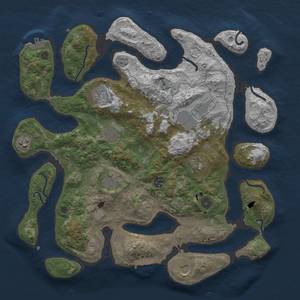 Thumbnail Rust Map: Procedural Map, Size: 4000, Seed: 1123, 17 Monuments