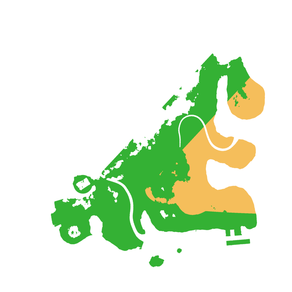 Biome Rust Map: Procedural Map, Size: 2500, Seed: 992656521