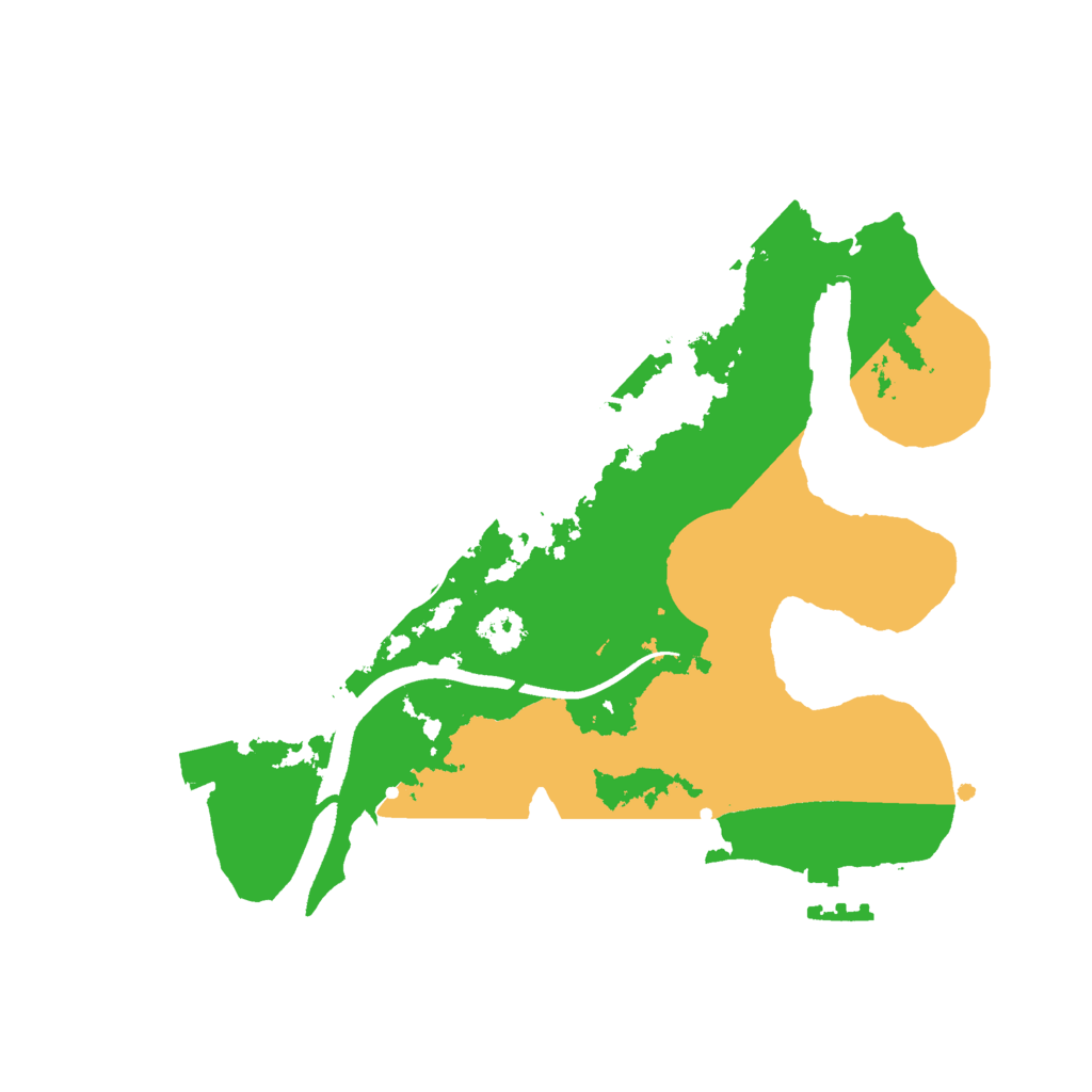 Biome Rust Map: Procedural Map, Size: 2500, Seed: 992656521