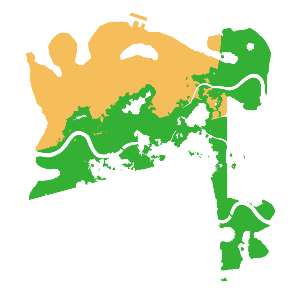 Biome Rust Map: Procedural Map, Size: 3500, Seed: 16779