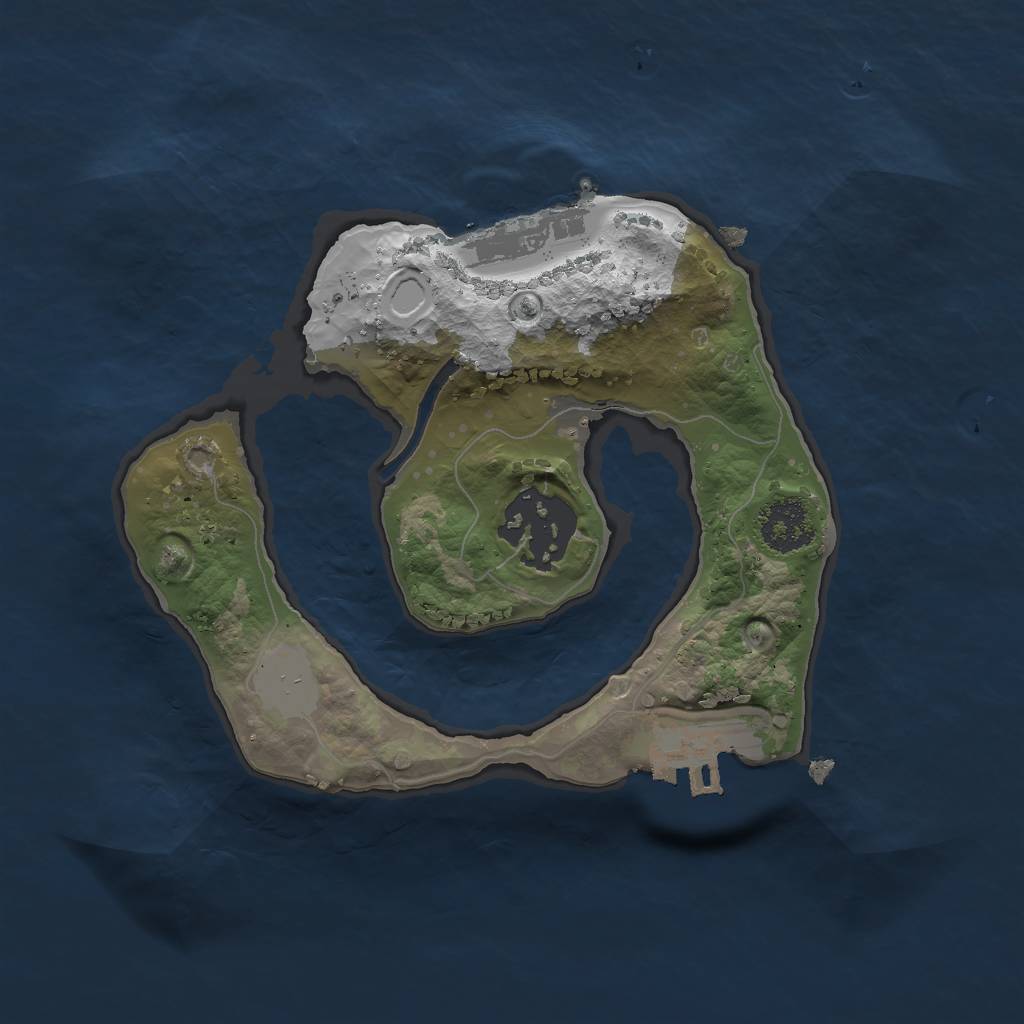 Rust Map: Procedural Map, Size: 2000, Seed: 45, 8 Monuments