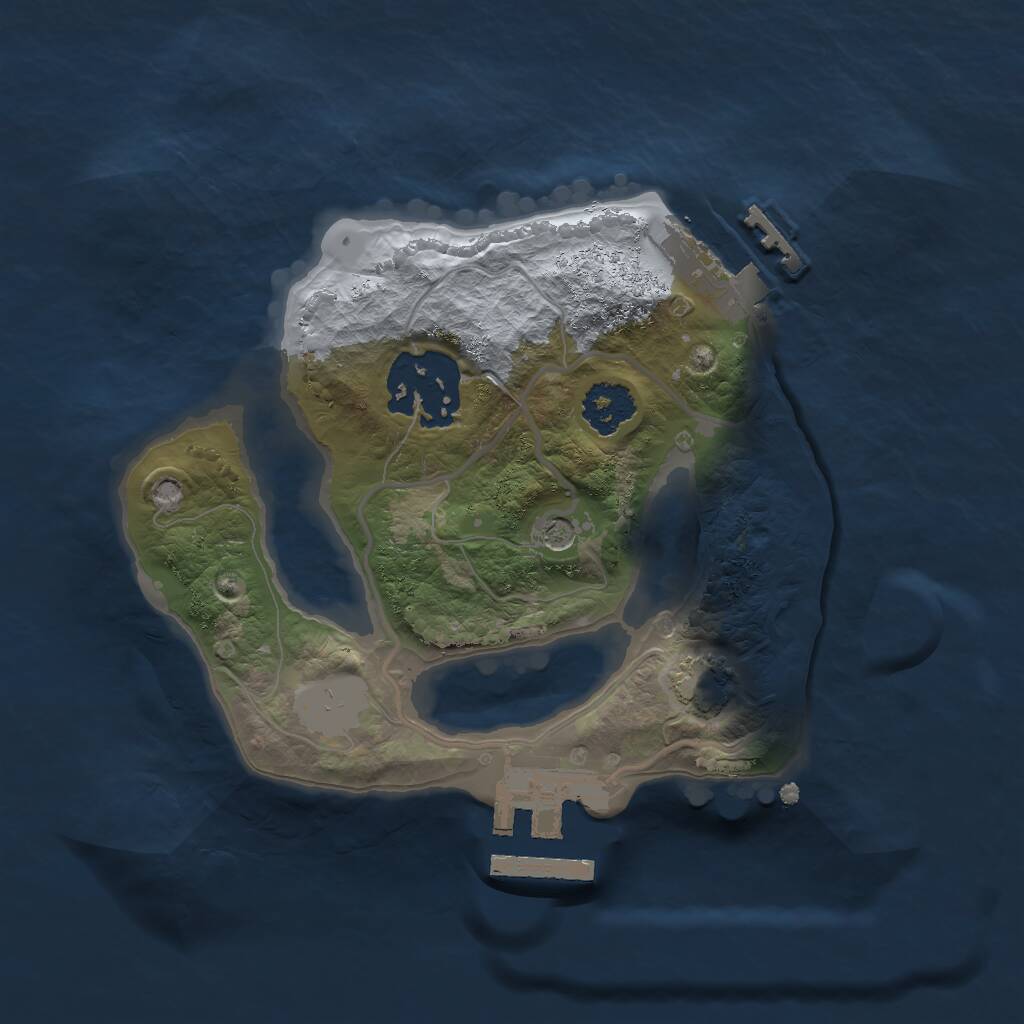 Rust Map: Procedural Map, Size: 2000, Seed: 45, 6 Monuments