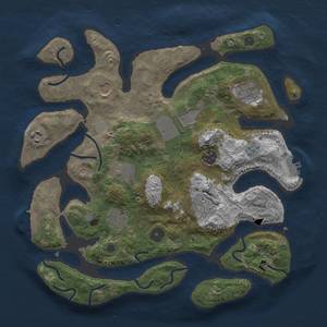 Thumbnail Rust Map: Procedural Map, Size: 3500, Seed: 165899672, 17 Monuments