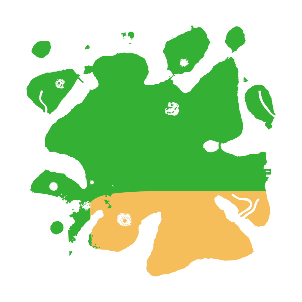 Biome Rust Map: Procedural Map, Size: 3200, Seed: 123564