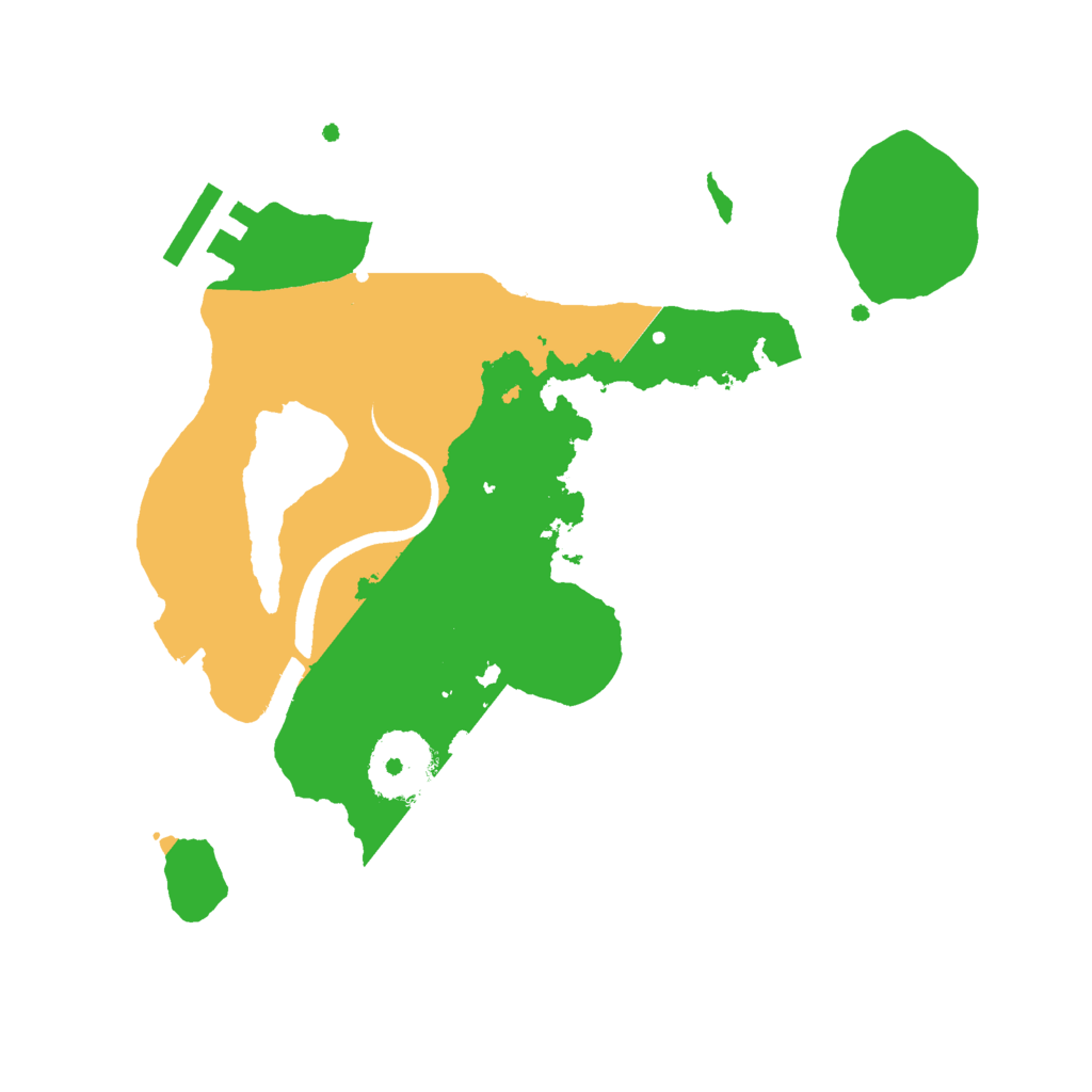 Biome Rust Map: Procedural Map, Size: 2500, Seed: 15412412