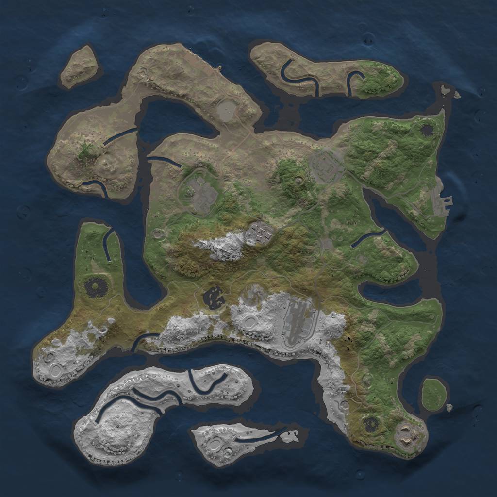Rust Map: Procedural Map, Size: 3400, Seed: 1518298466, 14 Monuments