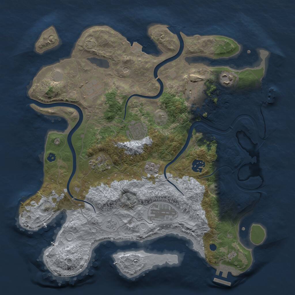Rust Map: Procedural Map, Size: 3400, Seed: 1518298466, 14 Monuments