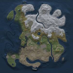 Thumbnail Rust Map: Procedural Map, Size: 3500, Seed: 69, 14 Monuments