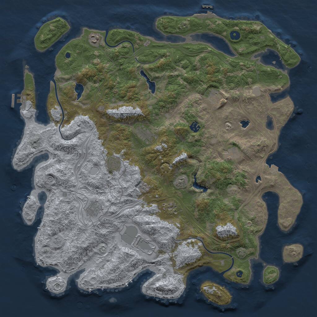 Rust Map: Procedural Map, Size: 4750, Seed: 1873212907, 16 Monuments