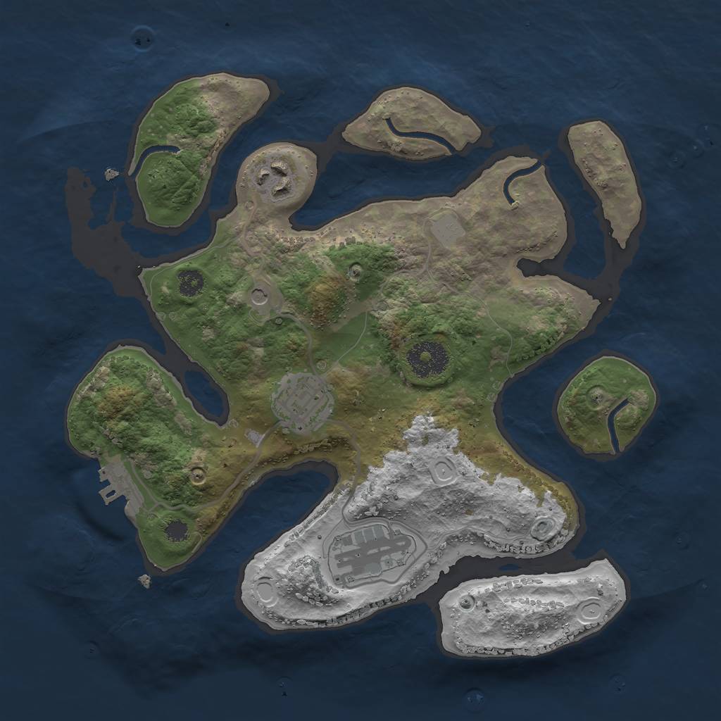 Rust Map: Procedural Map, Size: 2800, Seed: 1489761254, 10 Monuments