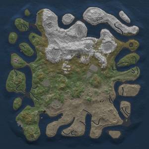 Thumbnail Rust Map: Procedural Map, Size: 4800, Seed: 1, 19 Monuments