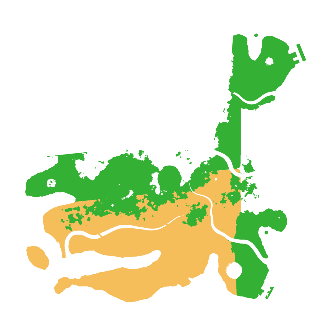 Biome Rust Map: Procedural Map, Size: 3600, Seed: 22