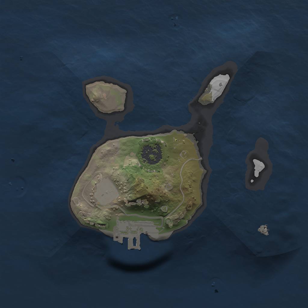 Rust Map: Procedural Map, Size: 1500, Seed: 53265440, 5 Monuments