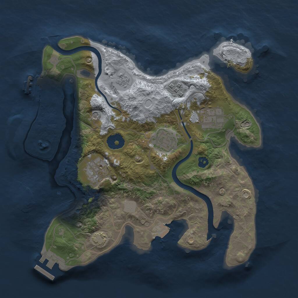 Rust Map: Procedural Map, Size: 2700, Seed: 987987, 10 Monuments