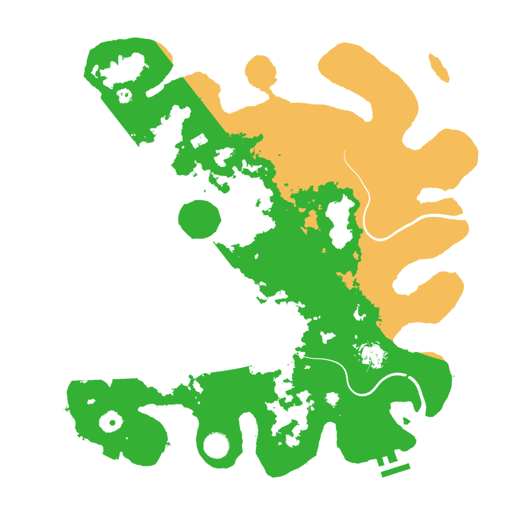 Biome Rust Map: Procedural Map, Size: 3550, Seed: 615125