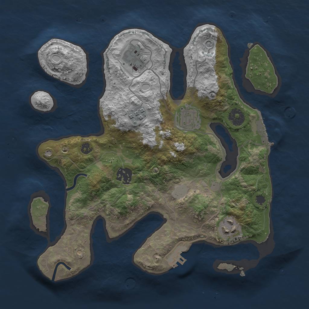 Rust Map: Procedural Map, Size: 2800, Seed: 456661, 13 Monuments