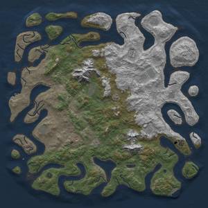 Thumbnail Rust Map: Procedural Map, Size: 6000, Seed: 123, 19 Monuments