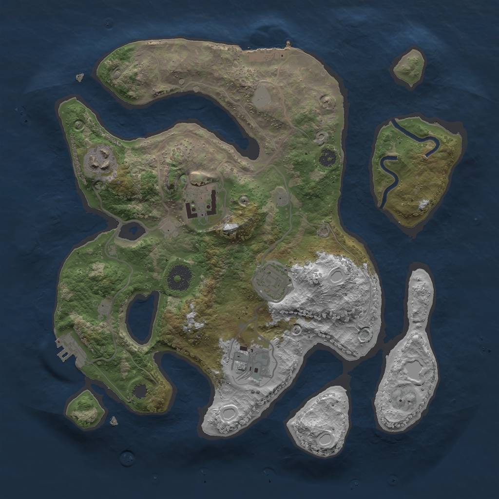 Rust Map: Procedural Map, Size: 3000, Seed: 151548184, 11 Monuments