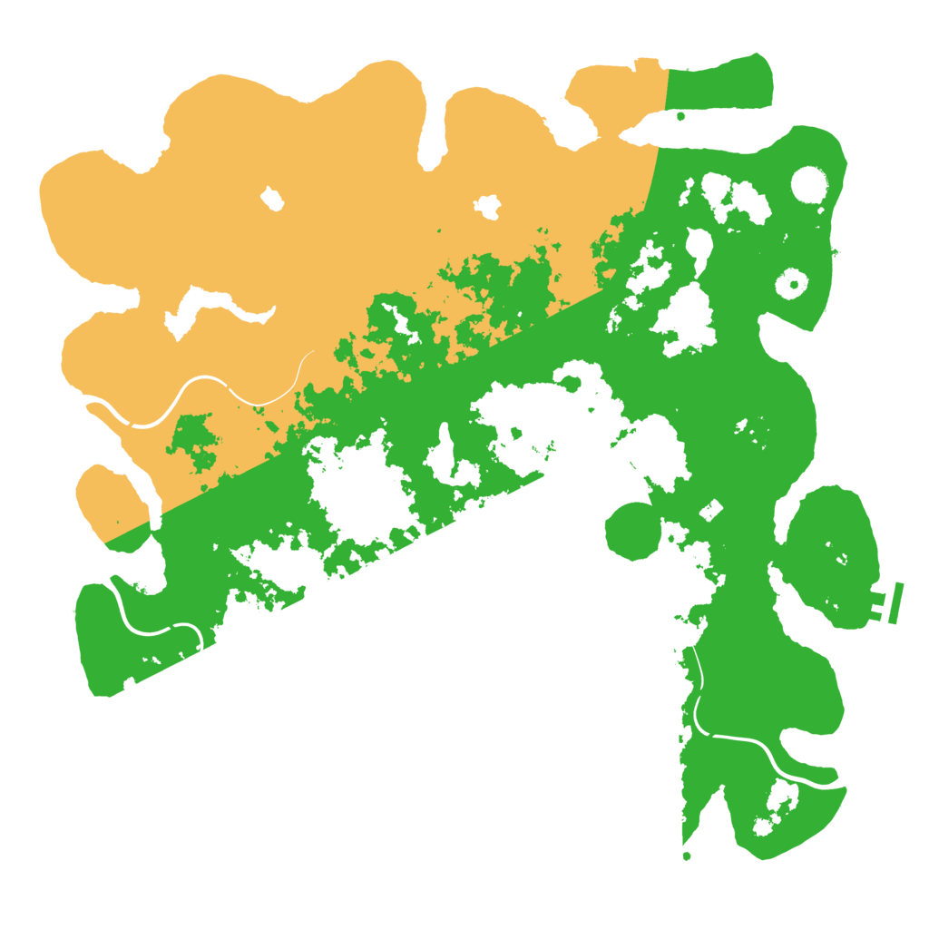Biome Rust Map: Procedural Map, Size: 4500, Seed: 1000000