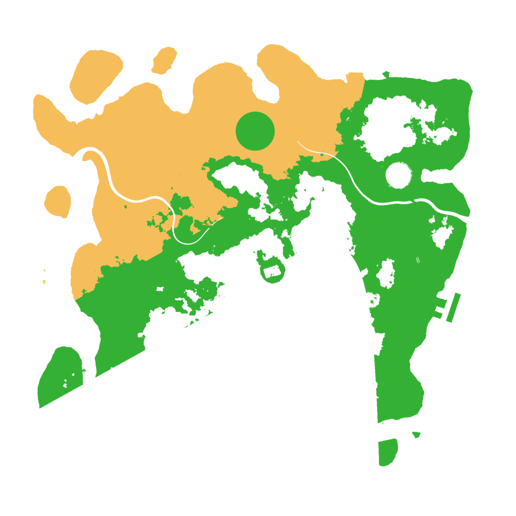 Biome Rust Map: Procedural Map, Size: 3500, Seed: 1236888843