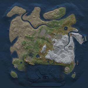 Thumbnail Rust Map: Procedural Map, Size: 3500, Seed: 59, 14 Monuments