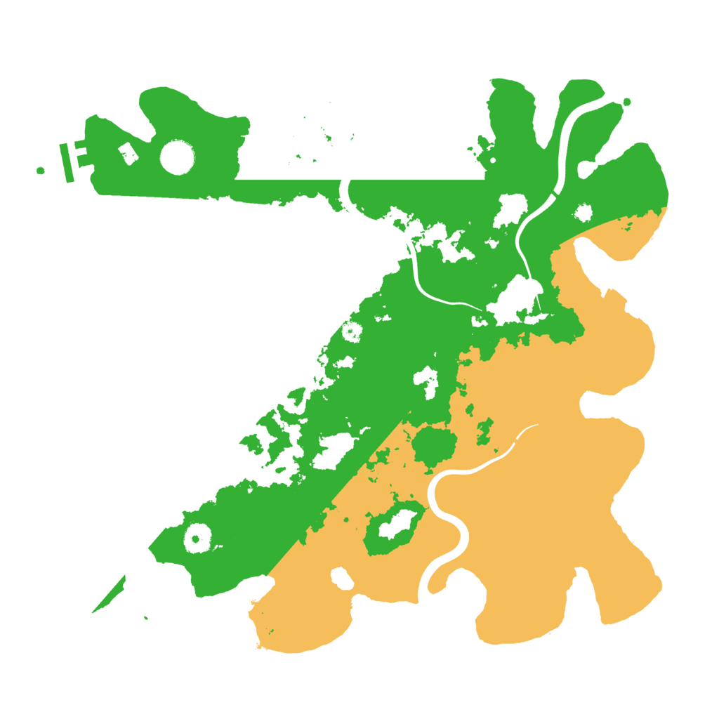 Biome Rust Map: Procedural Map, Size: 3700, Seed: 155