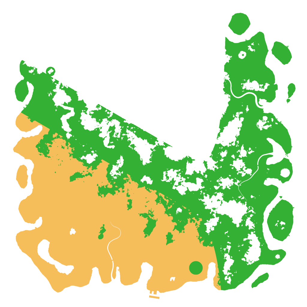 Biome Rust Map: Procedural Map, Size: 6000, Seed: 144051255