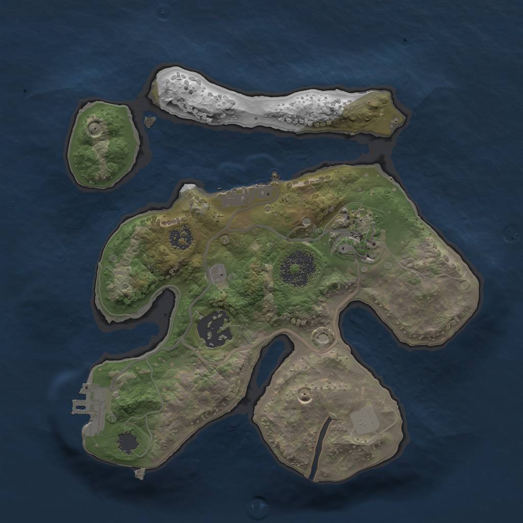 Rust Map: Procedural Map, Size: 2200, Seed: 1524959088, 9 Monuments