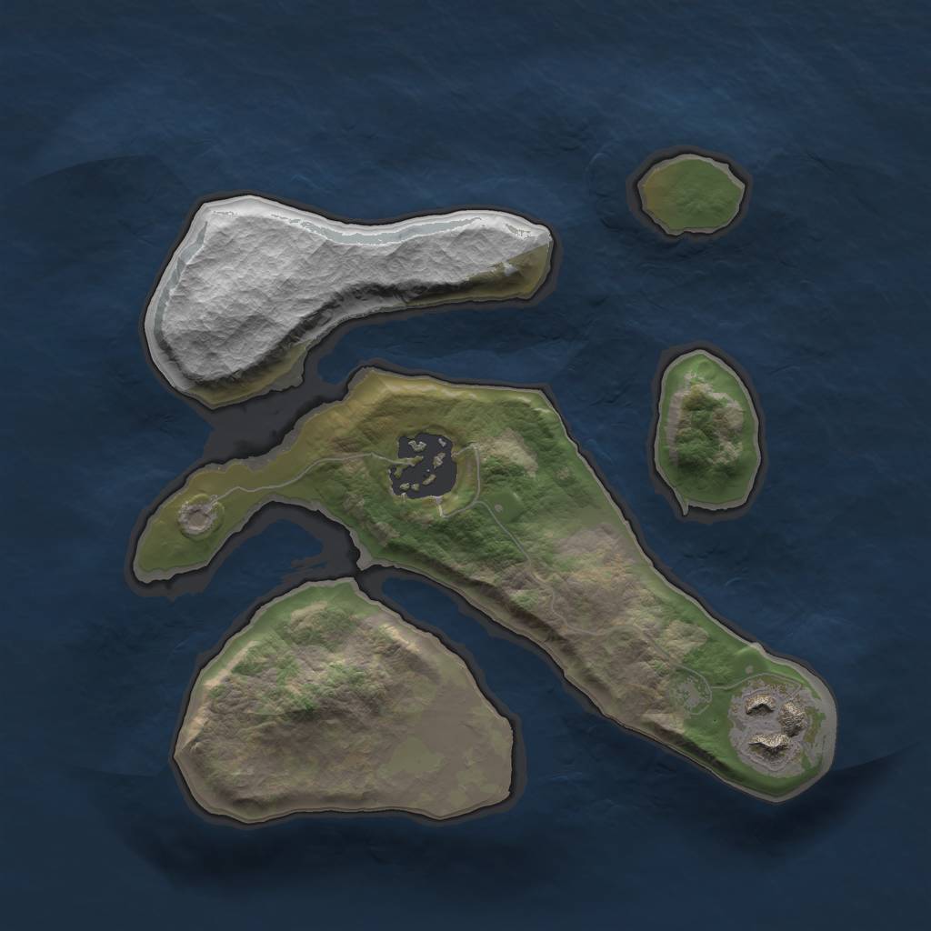 Rust Map: Barren, Size: 2000, Seed: 2202, 4 Monuments