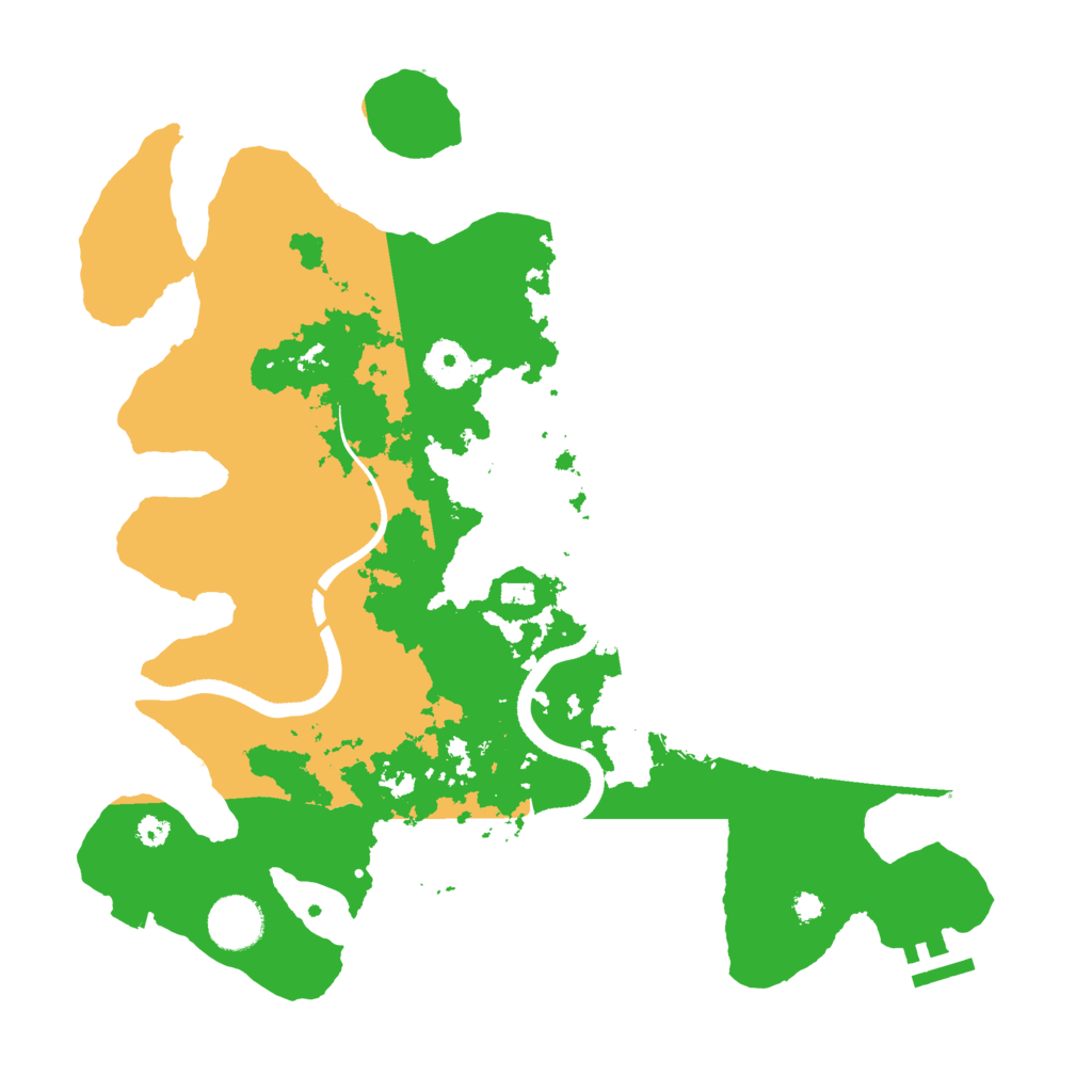 Biome Rust Map: Procedural Map, Size: 3500, Seed: 11101