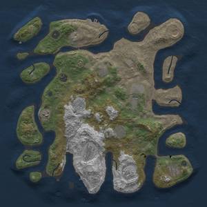 Thumbnail Rust Map: Procedural Map, Size: 4000, Seed: 964686, 18 Monuments