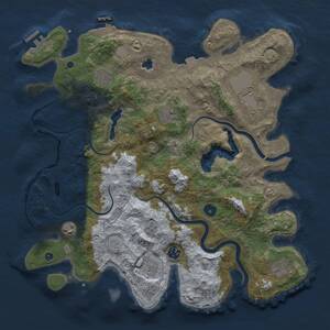 Thumbnail Rust Map: Procedural Map, Size: 4000, Seed: 964686, 14 Monuments