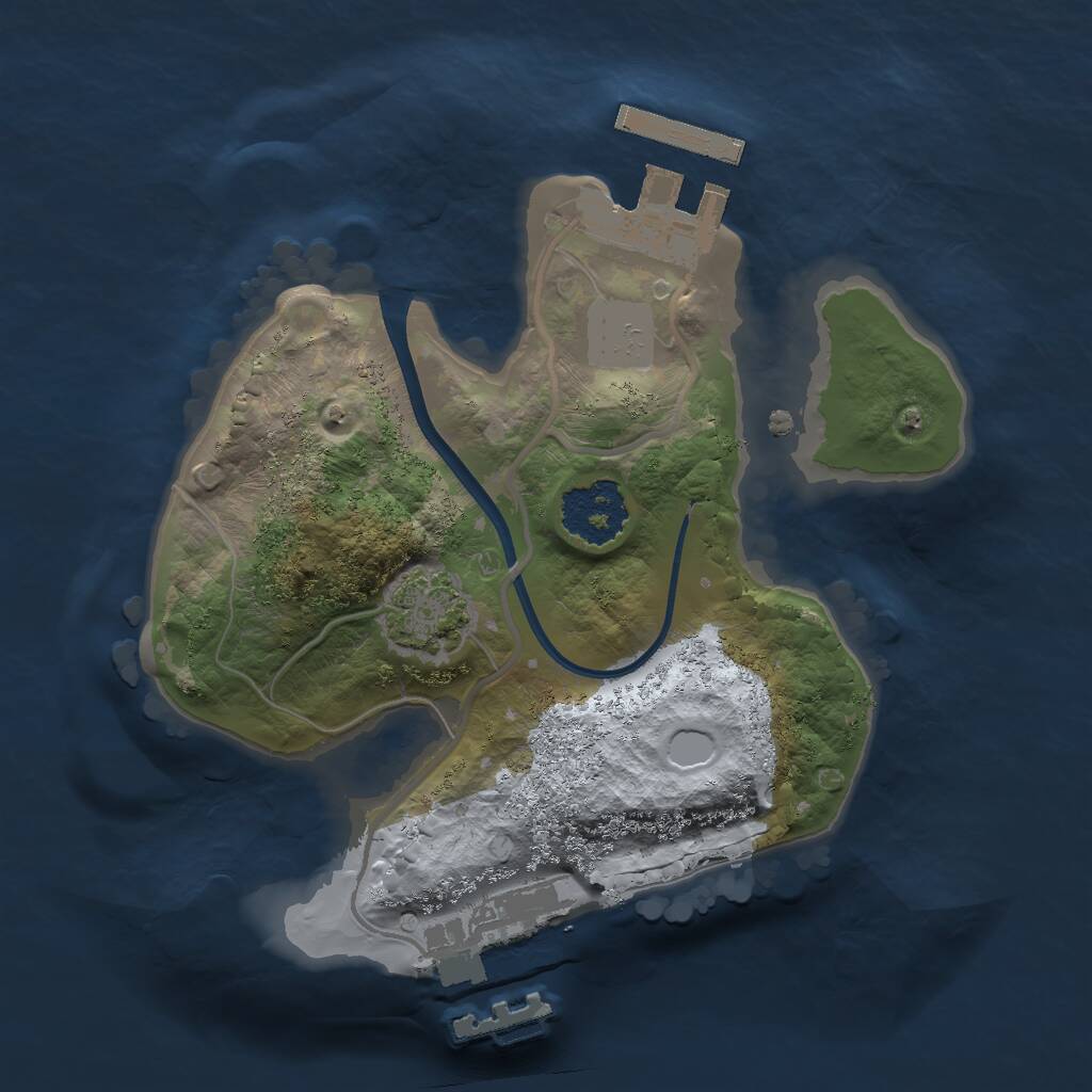 Rust Map: Procedural Map, Size: 1700, Seed: 1517598093, 4 Monuments